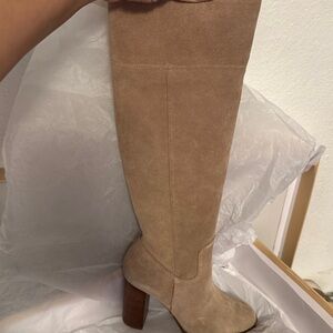 Michael Kors Tan Khaki Suede Boots 5.5 NEW